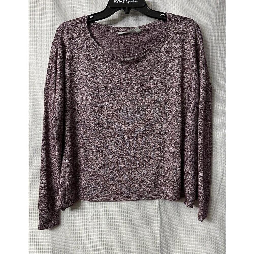 Athleta Womens Long Sleeve Pullover Purple Stretch Top Blouse Shirt Size XS